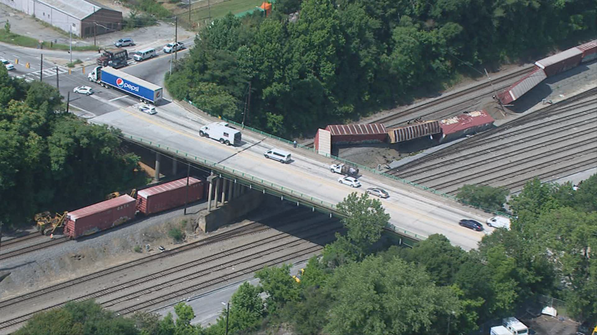 PHOTOS Freight train derailment at Inman Yard